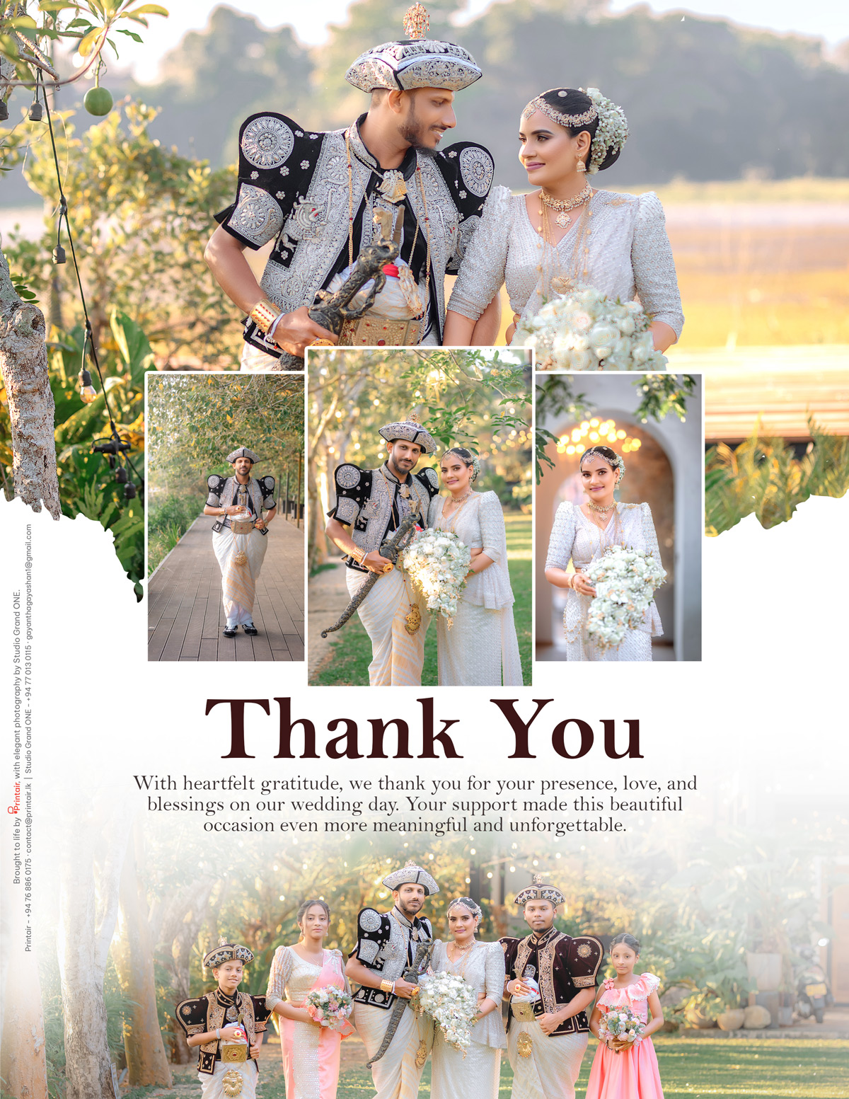 Designed thank you card